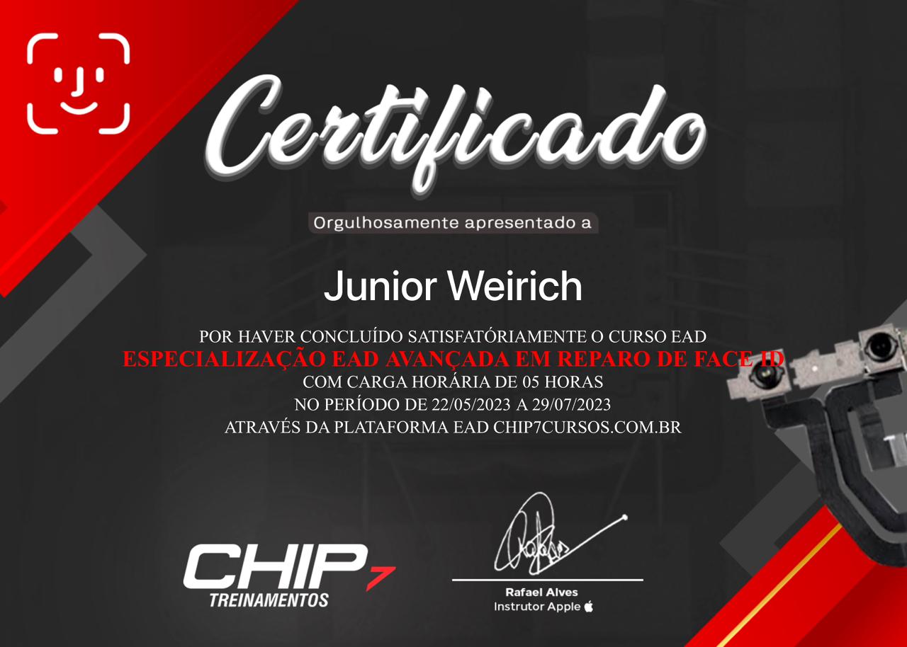 Certificado IPX - Especialização em reparo Apple 1