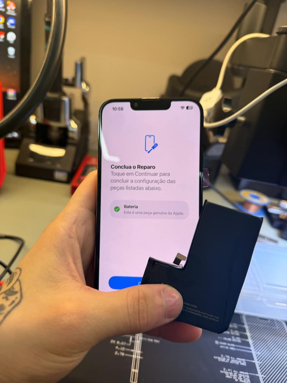 Troca de bateria de iPhone na IPX